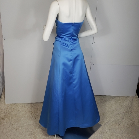 David's Bridal Strapless blue gown dress - Picture 11 of 14